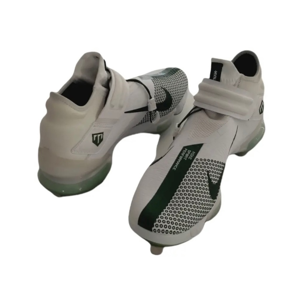 Nike Men's Force Zoom Trout 7 Pro Mid Baseball Cleats White/Forest Green Size 14 - Picture 7 of 11